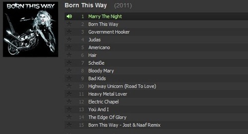 Skärmdump från Spotify