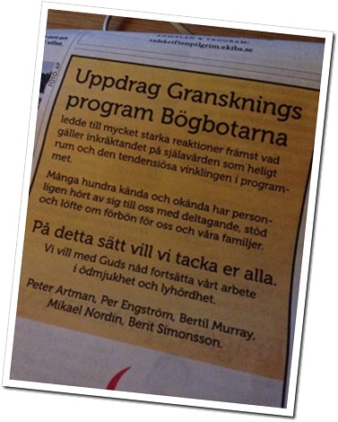 Utdrag från Kyrkans Tidning 39/2014 Utdrag från Kyrkans Tidning 39/2014