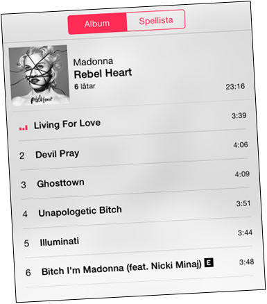 Rebel Heart Madonna 20 dec 2014