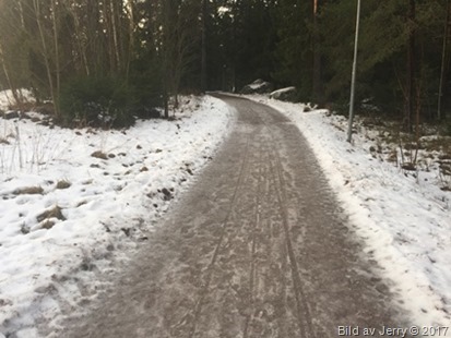 20 januari 2017 Vägen är isig