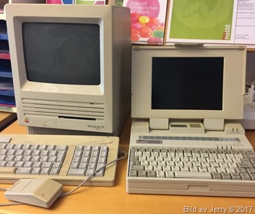22 maj 2017 MacIntosh SE från 1988 och en CityNote Notebook 486DX från 1989 